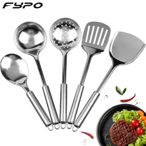 Stainless Steel  Kitchen Cooking Utensil Set  Cookware Colander Spoon Spatula Shovel Nonstick Cookware Set